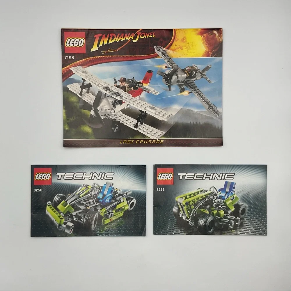 Lot x7 Lego Instruction Manual Books Indiana Jones Pharaohs Quest Chima Technic